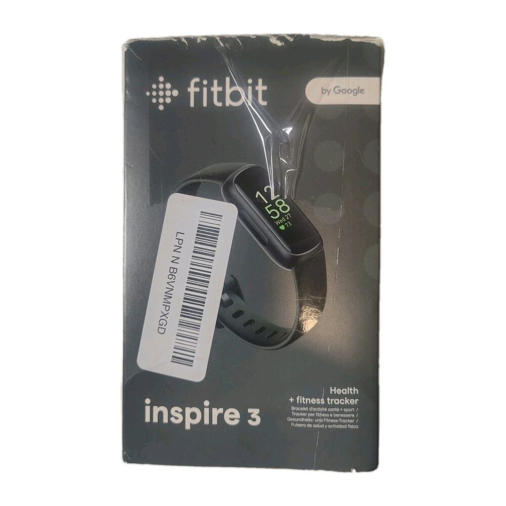 Fitbit inspire 3 Health and Activity Tracker, Black, New Open Box